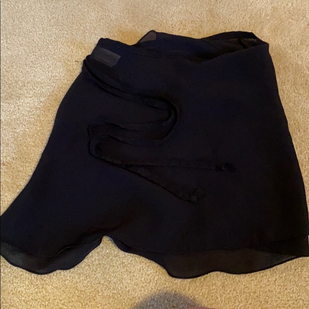 Black ballet wrap skirt
